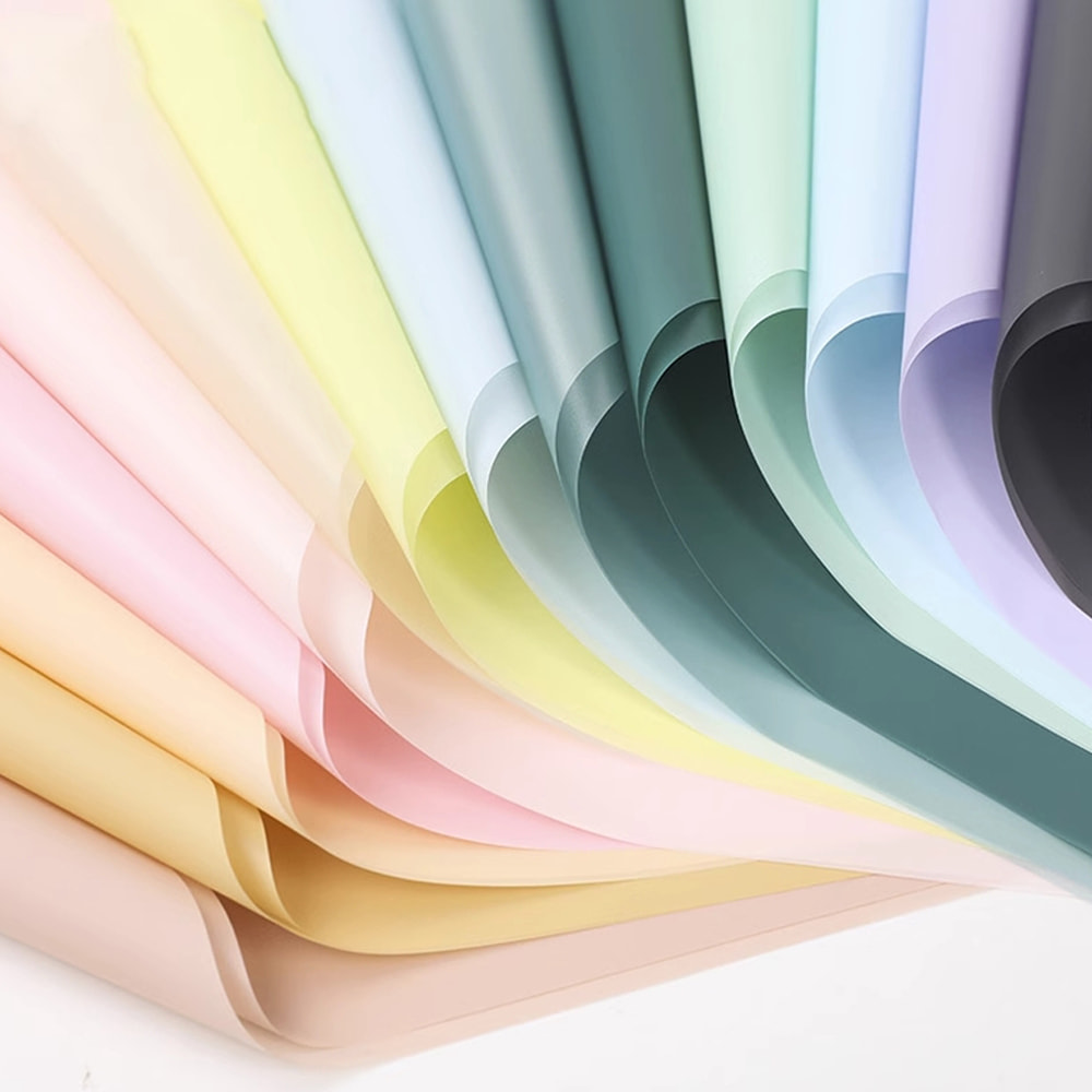 MYHC-02 BOPP Han Su Paper Solid Color Flower Packaging Film
