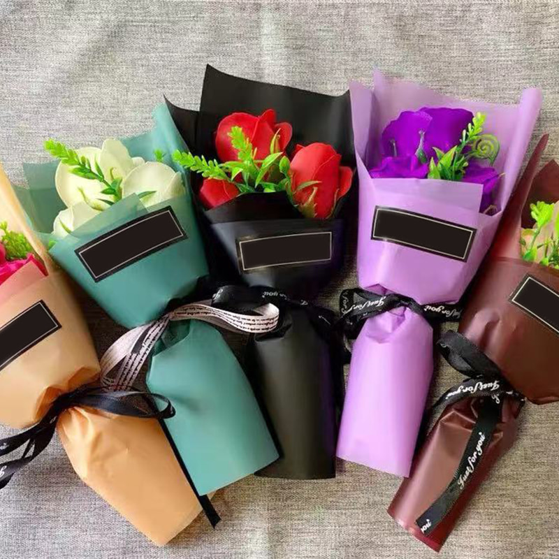 MYHC-02 BOPP Han Su Paper Solid Color Flower Packaging Film