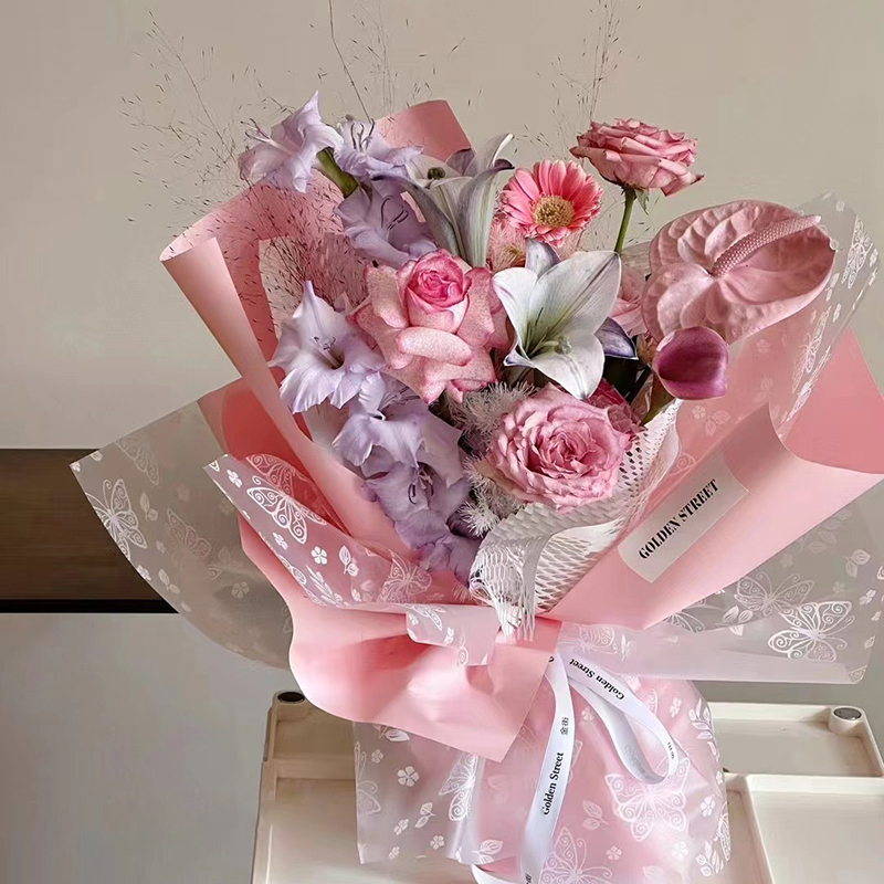 MYHC-07 Exquisite Butterfly Lines, Transparent Flower Packaging Film
