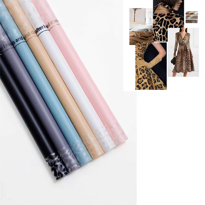 MYHC-08 Leopard Print Edges Massage Film Plastic Flower Packaging Film 