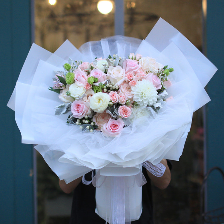 MYHC-09 Puffy Skirt  57×57cm (±2cm) Solid Color Flower Packaging Film