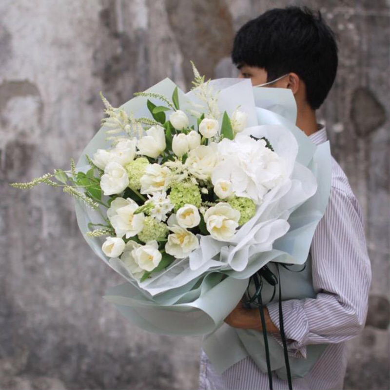 MYHC-09 Puffy Skirt  57×57cm (±2cm) Solid Color Flower Packaging Film