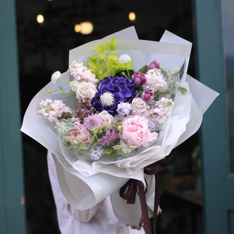 MYHC-09 Puffy Skirt  57×57cm (±2cm) Solid Color Flower Packaging Film