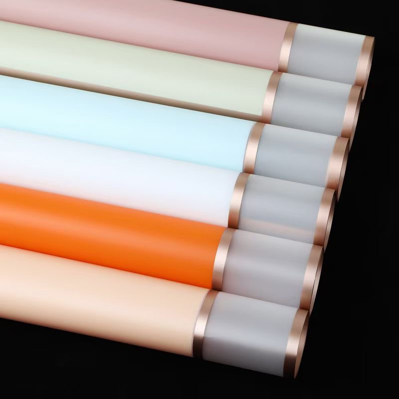 MYHC-10 Double Gold Edge Mattress Film Bopp Matt Flower Packaging Film
