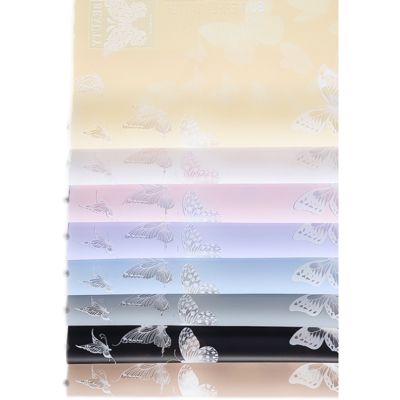 MYHC-14 Butterfly Pattern Opaque Matte Flower Wrapping Paper