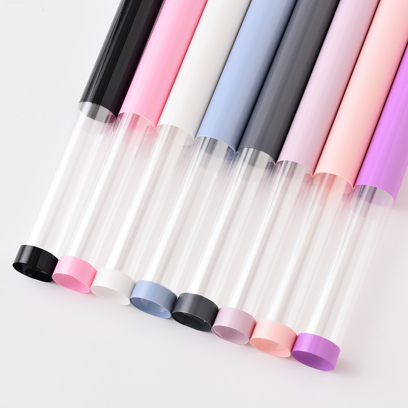 MYHC-16 Transparent Border OPP Plastic Flower Wrapping Paper 