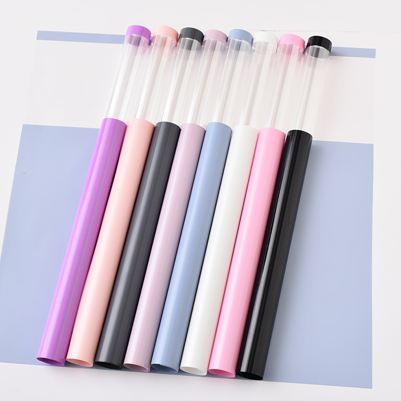 MYHC-16 Transparent Border OPP Plastic Flower Wrapping Paper 