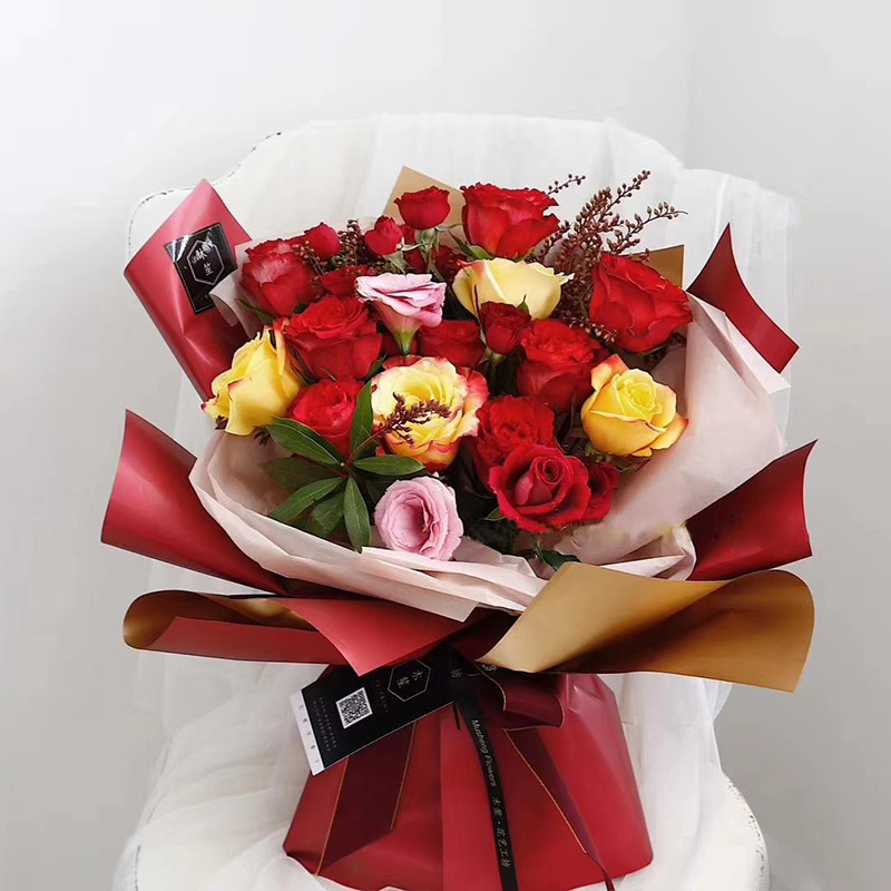MYHC-17 Single-Sided Flash Gold, Double-Sided Double-Color, Pearlescent Film Flower Wrapping Paper