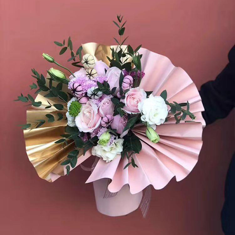 MYHC-17 Single-Sided Flash Gold, Double-Sided Double-Color, Pearlescent Film Flower Wrapping Paper