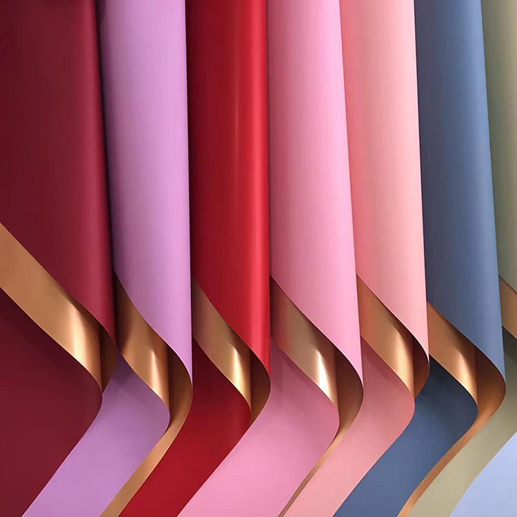 MYHC-17 Single-Sided Flash Gold, Double-Sided Double-Color, Pearlescent Film Flower Wrapping Paper