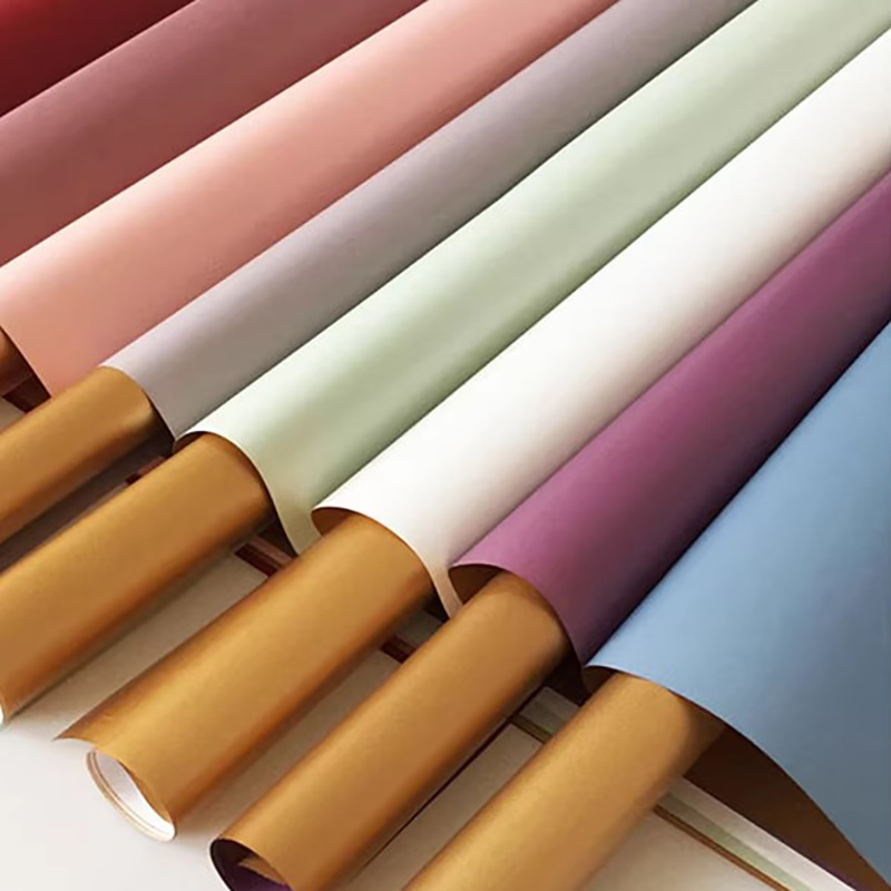 MYHC-17 Single-Sided Flash Gold, Double-Sided Double-Color, Pearlescent Film Flower Wrapping Paper