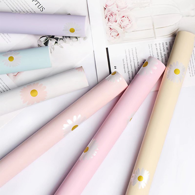MYHC-18 Fresh Little Daisy Pearl Film Flower Wrapping Paper