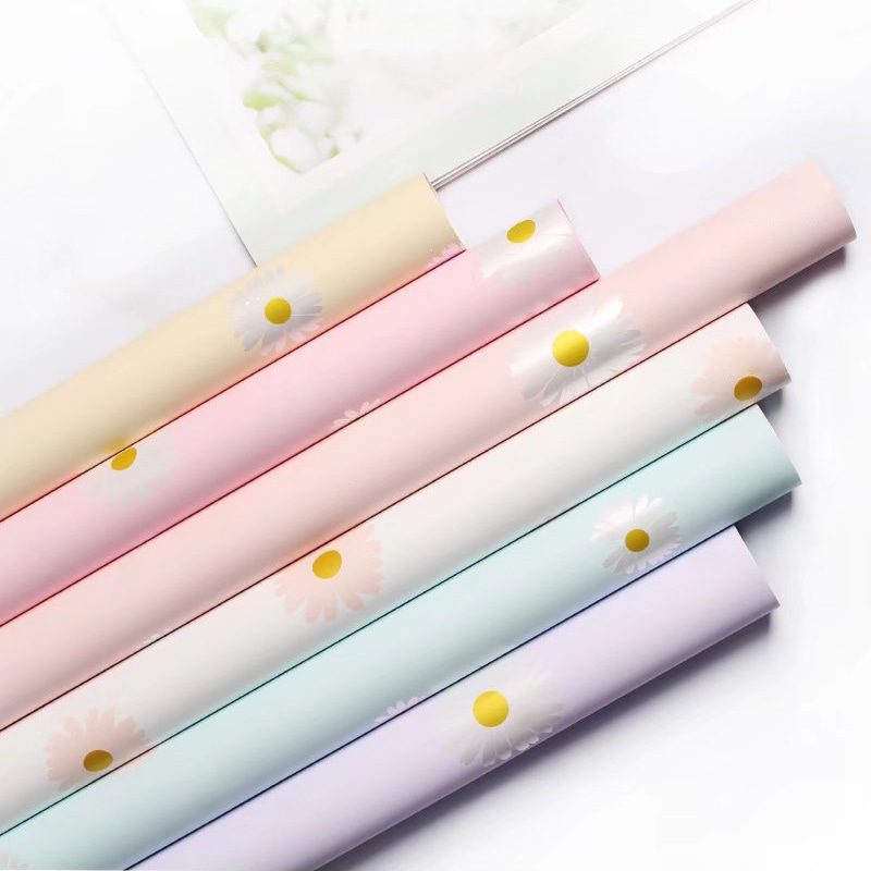 MYHC-18 Fresh Little Daisy Pearl Film Flower Wrapping Paper