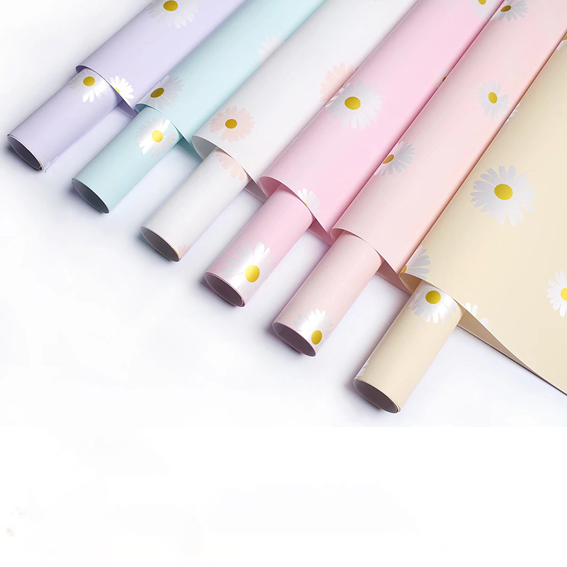 MYHC-18 Fresh Little Daisy Pearl Film Flower Wrapping Paper