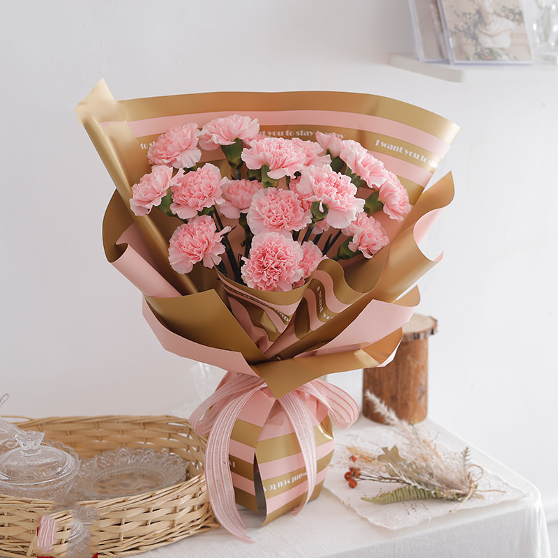MYHC-22 57×57cm (±2cm) Single-Sided Edge Horizontal Pearlescent Film Flower Wrapping Paper