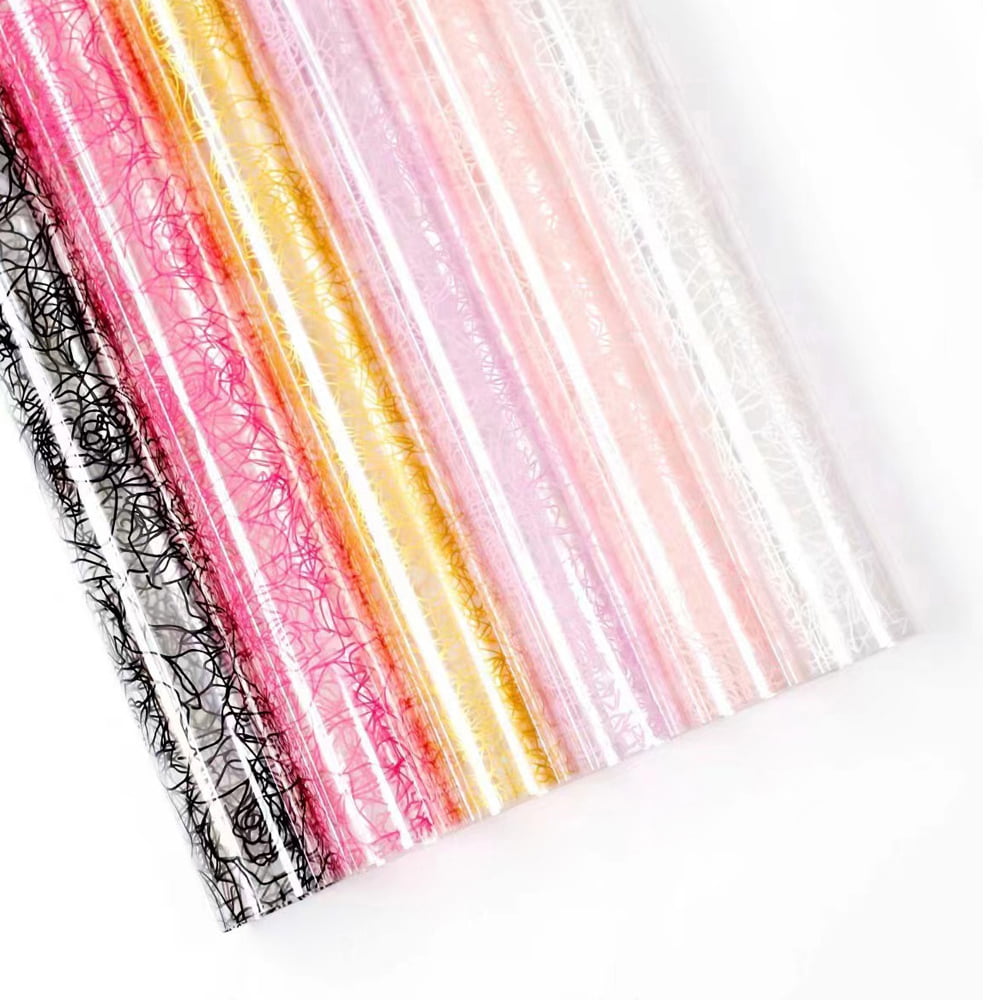 MYHC-29 Monochrome Rose Lines OPP Transparent Flower Packaging Film