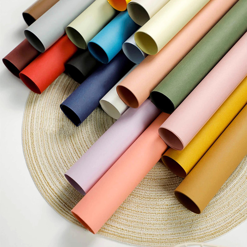 MYHC-30 20 Colors Pearl Film Solid Color Flower Wrapping Paper 