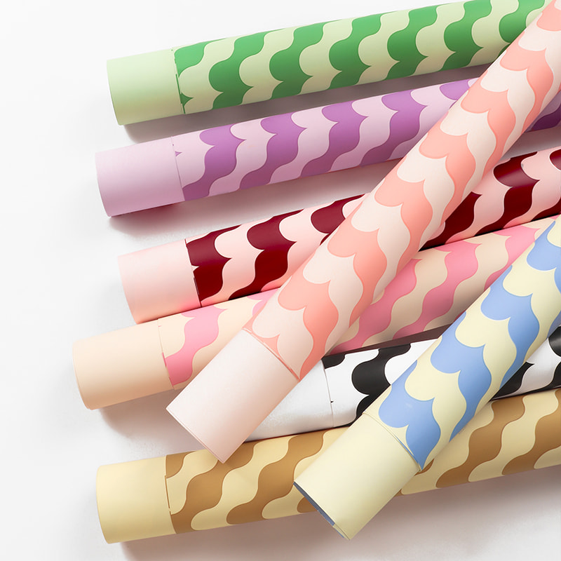 MYHC-35 BOPP Wavy Pattern Waterproof Flower Wrapping Paper
