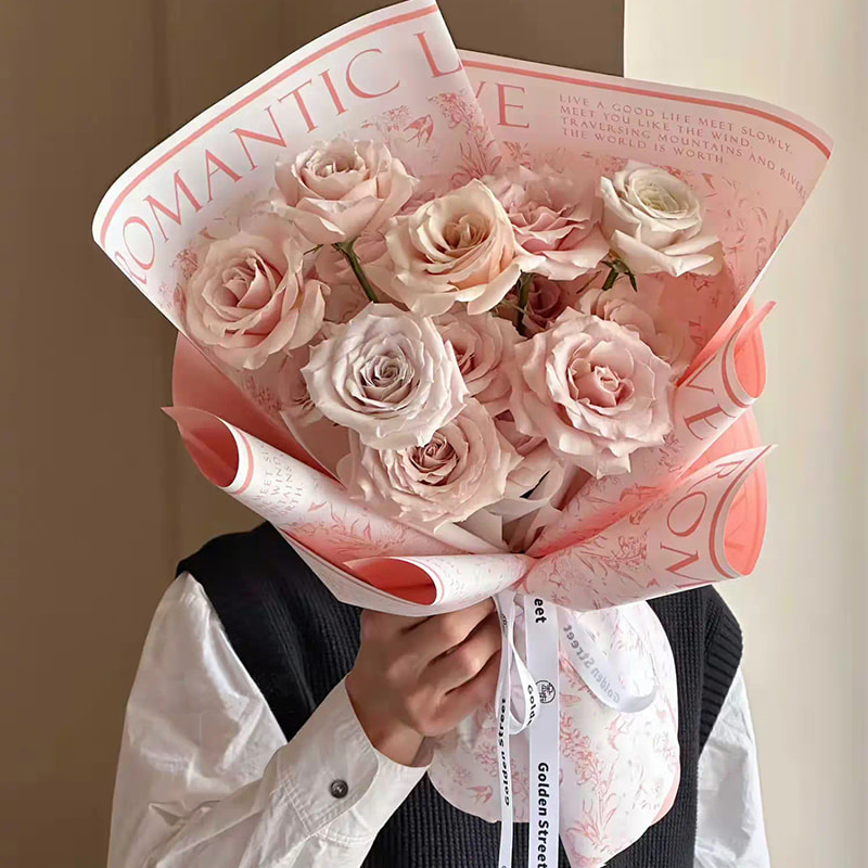 MYHC-49 Single-Sided Pattern Fresh Matte Flower Wrapping Paper