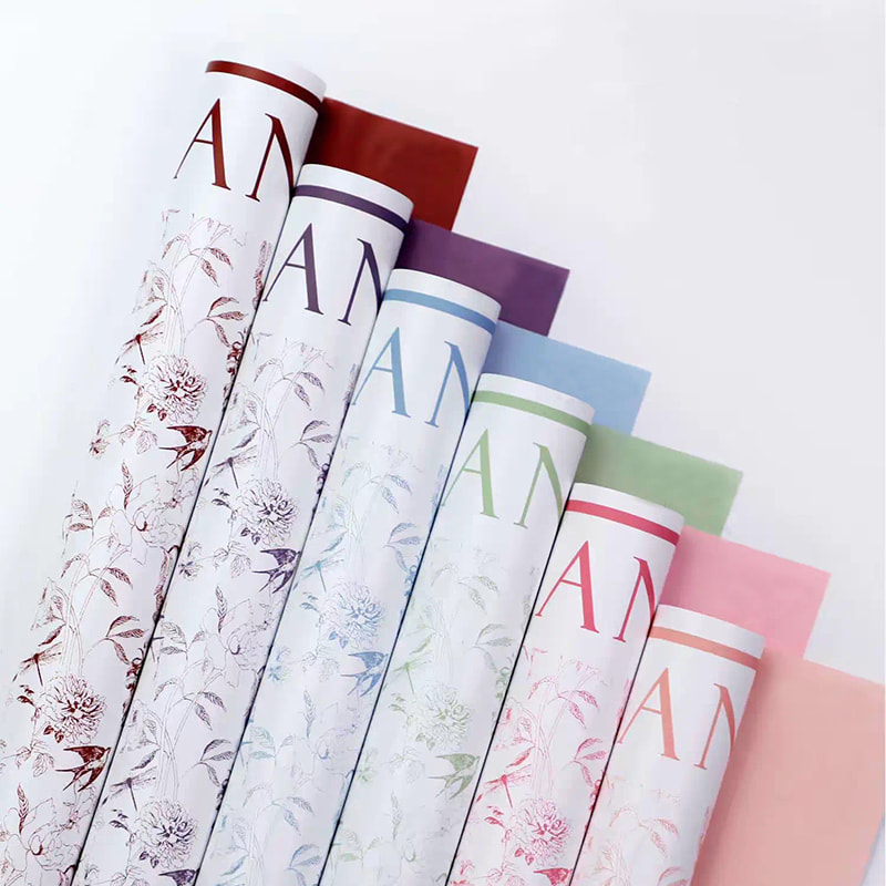 MYHC-49 Single-Sided Pattern Fresh Matte Flower Wrapping Paper