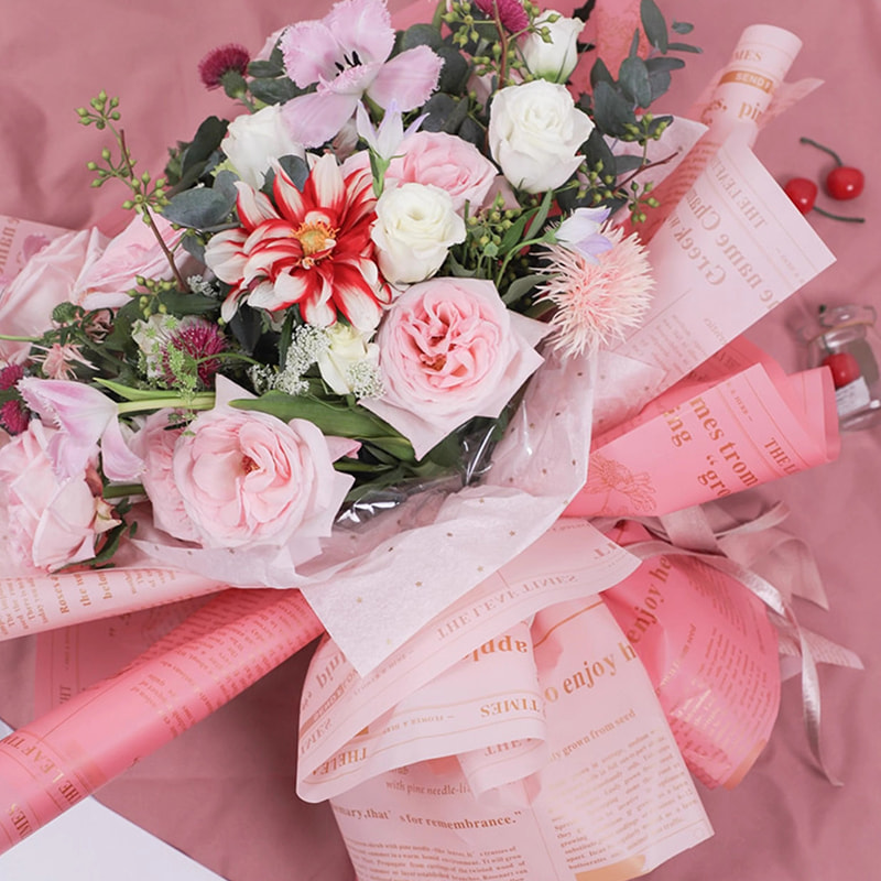MYHC-52 Herb Golden Light Matt Film 57×57cm (±2cm) Plastic Flower Packaging Film 