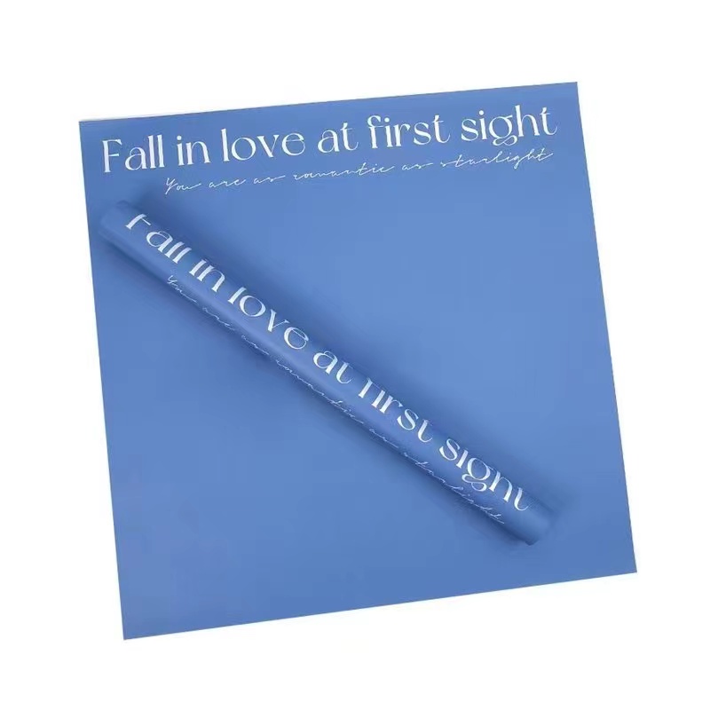 MYHC-53 One-Sided Love At First Sight English Decoration Plastic Flower Wrapping Paper