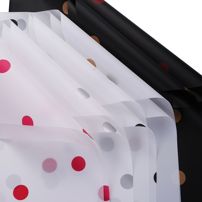 MYHC-58 Dot-Lined Cotton Flower Wrapping Paper