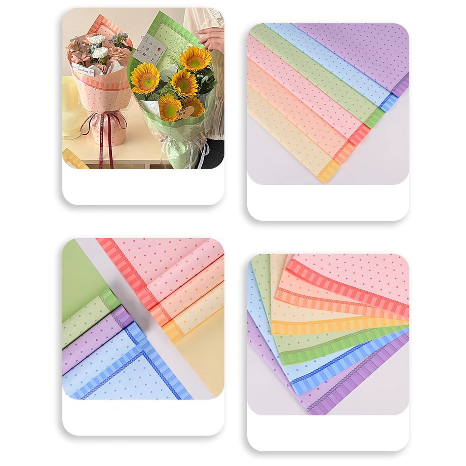 MYHC-65  Princess Dress Bright Color Plastic Flower Packaging Film 