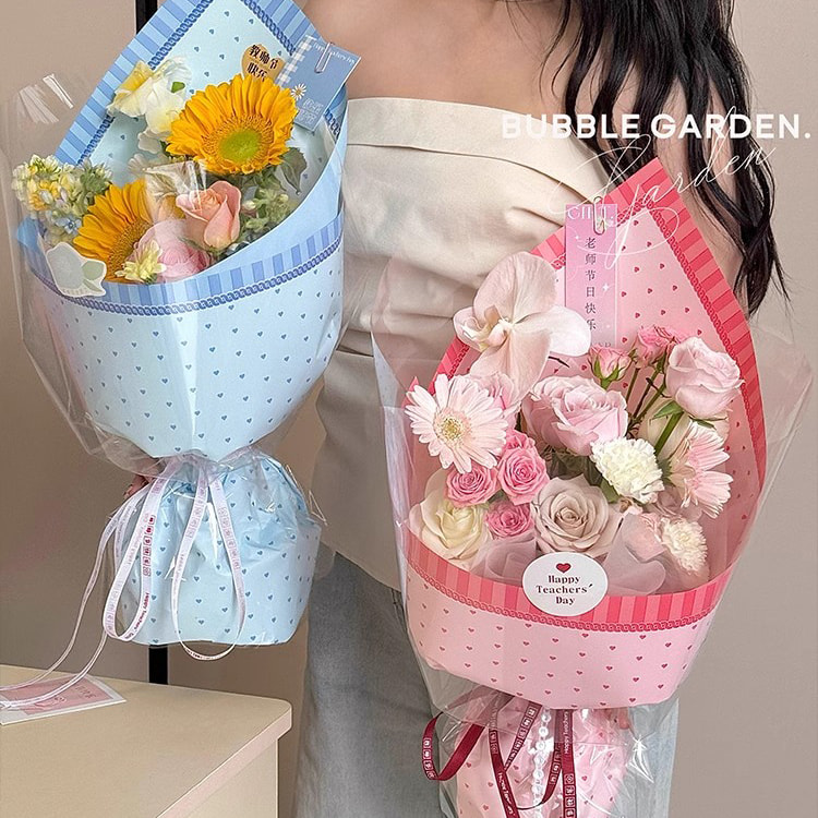 MYHC-65  Princess Dress Bright Color Plastic Flower Packaging Film 