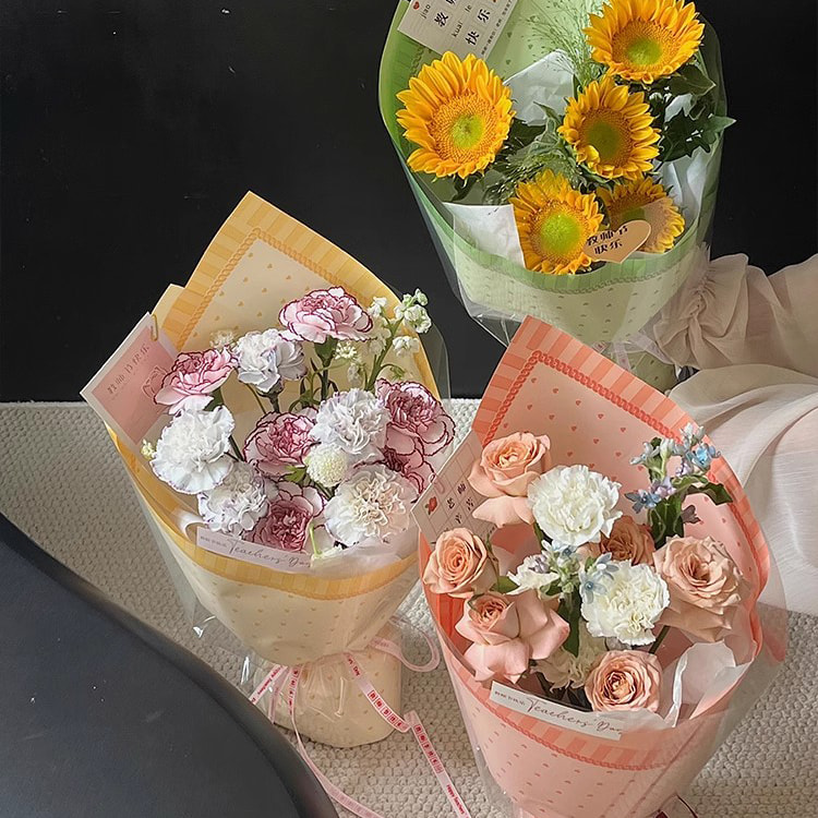 MYHC-65  Princess Dress Bright Color Plastic Flower Packaging Film 
