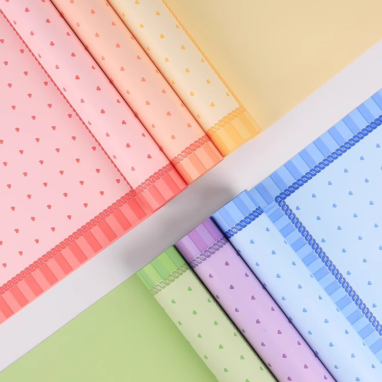 MYHC-65  Princess Dress Bright Color Plastic Flower Packaging Film 