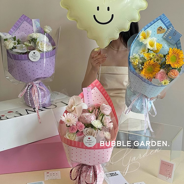 MYHC-65  Princess Dress Bright Color Plastic Flower Packaging Film 