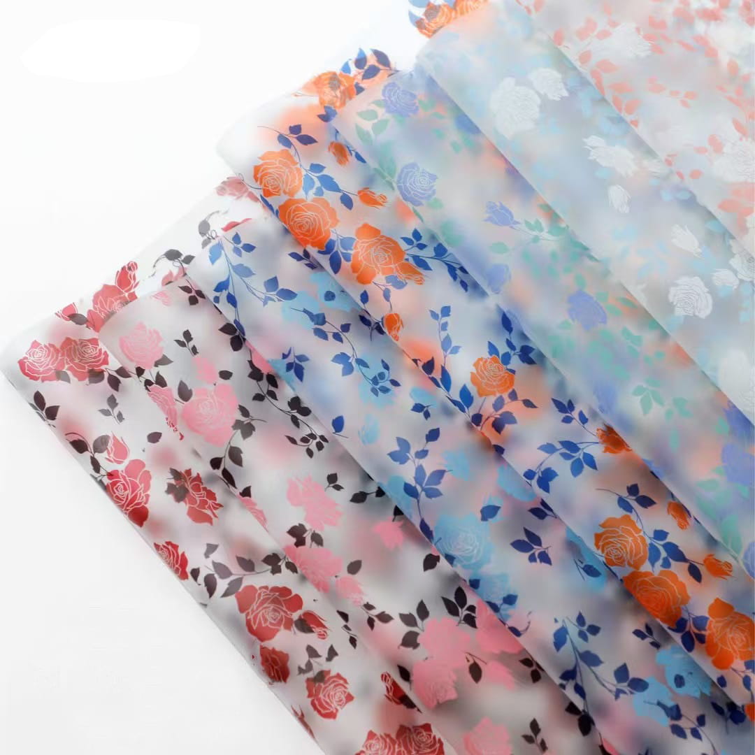 MYHC-79 Rose Print, Two-Color, Transparent Flower Packaging Film