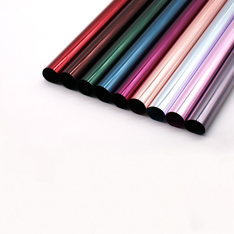 Double-Sided Shimmering Metallic Film Bouquet Wrapping Paper