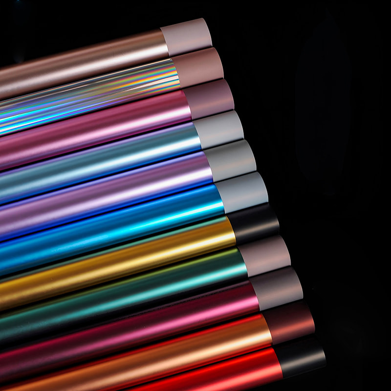 Heavy Metal Light Shadow Bouquet Wrapping Paper