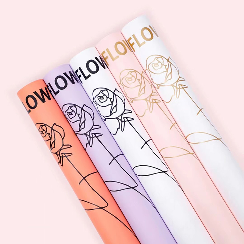 Flower Love-Bouquet wrapping paper with rose pattern